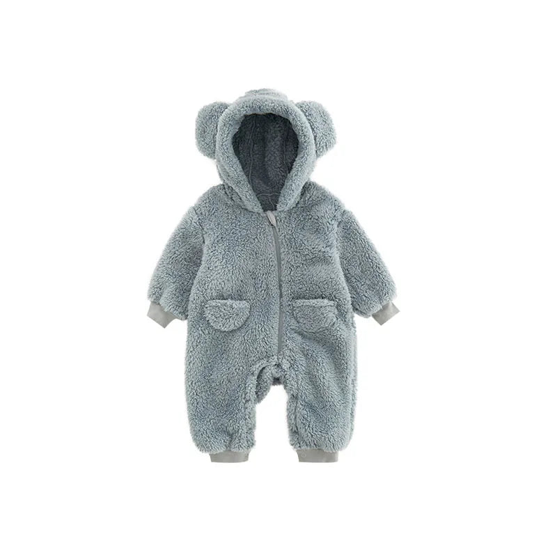 Fluffy Bear Baby Jumpsuit Bunnito