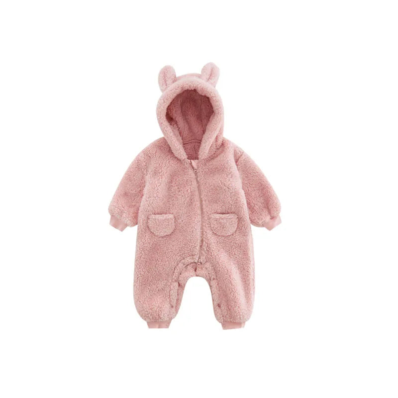 Fluffy Bear Baby Jumpsuit Bunnito