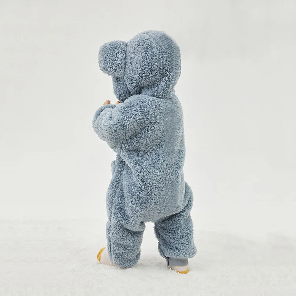 Fluffy Bear Baby Jumpsuit Bunnito