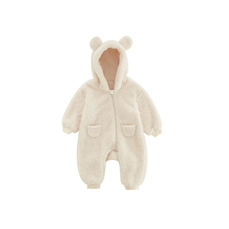 Fluffy Bear Baby Jumpsuit Bunnito